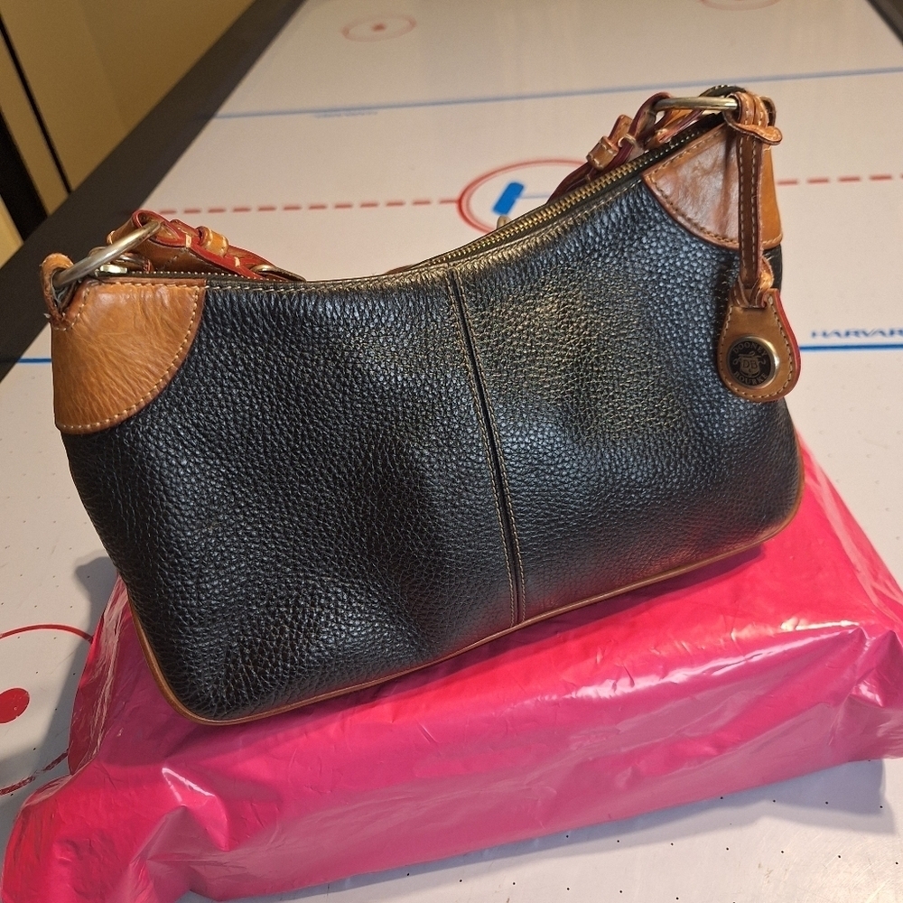 Dooney & Bourke Black  Leather Trim Shoulder Bag - Picture 4 of 13